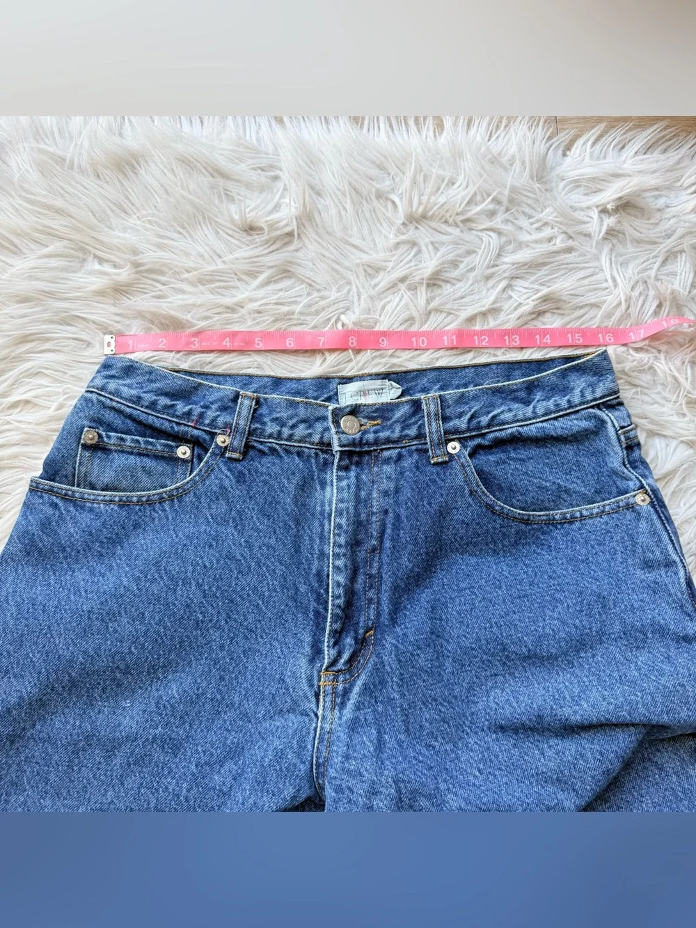 Vintage J.Crew Oarsman Jeans 34x32 Flannel Lined Unisex Plaid Denim